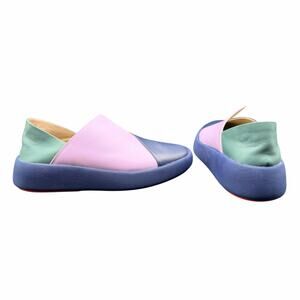United Nude Colorblock Slip On Flats EU 38 US 7.5 Blue lilac Green